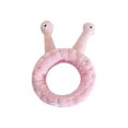 thumbnail image 2 of Paquete de 3 diademas de spa para mujeres, diadema para el cuidado de la piel, diadema de maquillaje con lindo caracol, diadema elástica de franela suave para lavar la cara, ducha, desmaquillado, más, 2 of 4