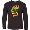 thumbnail image 3 of Inktastic Well-read Cute Gold Dragon Reading Books Long Sleeve Youth T-Shirt, 3 of 5