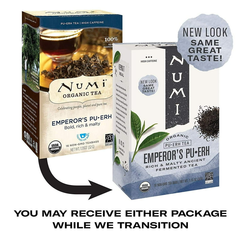 Organic Teas and Teasans, 0.125 oz, Emperor's Puerh, 16/Box Organic Teas and Teasans, 0.125 oz, Emperor's Puerh, 16/Box