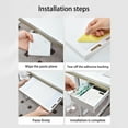 thumbnail image 4 of EGNMCR Storage Trunks Sticky Under Desk Drawer, Tray Attachable Under Desk Storage Organizer, Click To Hide Pencil Drawer For Office Home Stationery desk drawer, 4 of 5