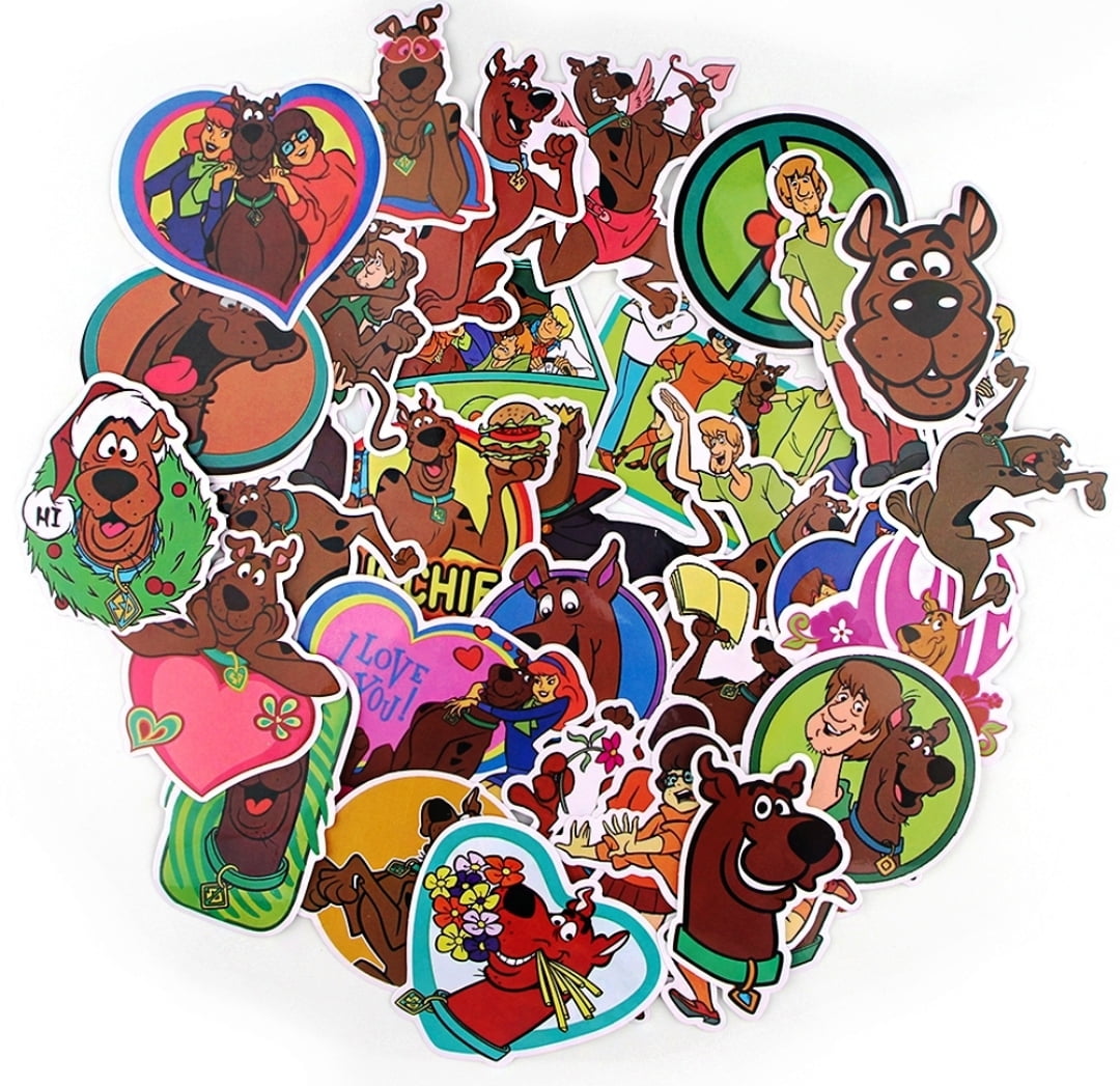 50pcs Pack ScoobyDoo Stickers For Cars Motorcycles Children's toys Decal Luggage 