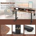 thumbnail image 4 of Costway 63" x 24" Electric Standing Desk with 2 Drawers Monitor Stand Storage Shelf Brown, 4 of 9