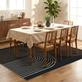 thumbnail image 2 of Garvee 8'x10' Modern Rainbow Area Rug Geometric Stripe Carpet, Washable Non Slip Rug for Living Room Bedroom Dining Room, Black and Brown, 2 of 8