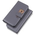 thumbnail image 3 of SaniMore for iPhone 14 Pro Case, PU Leather Flip Folio Cover with Stand, Card Slots, [Lovely Pet Magnetic Clasp] Full Protetcion Shockproof TPU Wallet Shell for iPhone 14 Pro(6.1" 2022), Gray, 3 of 10
