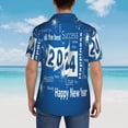 thumbnail image 6 of Bixox Men's Hawaiian Shirts Men's Happy New Year 2024 Print Short-Sleeve Shirt-Small, 6 of 8