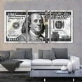 thumbnail image 2 of Hieng Dollar Money Canvas Wall Art Decor Vintage 100 Dollar Bill Motivational Poster Painting for Home Decor and Office Living Room Artwork Unframed, 2 of 6