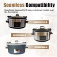 thumbnail image 3 of Replacement Locking Glass Lid for 7 Quart Slow Cooker, Oval Tempered Glass Lid with Clips, 3 of 5