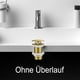 thumbnail image 4 of ZHAOCHENG Tapón de desagüe universal para fregadero y lavabo - Válvula emergente moderna - Válvula de desagüe con rebosadero, latón, acero inoxidable, dorado, 4 of 5