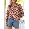 thumbnail image 6 of PRETTYGARDEN Women's Boho Floral Blouses Dressy Casual, 6 of 8
