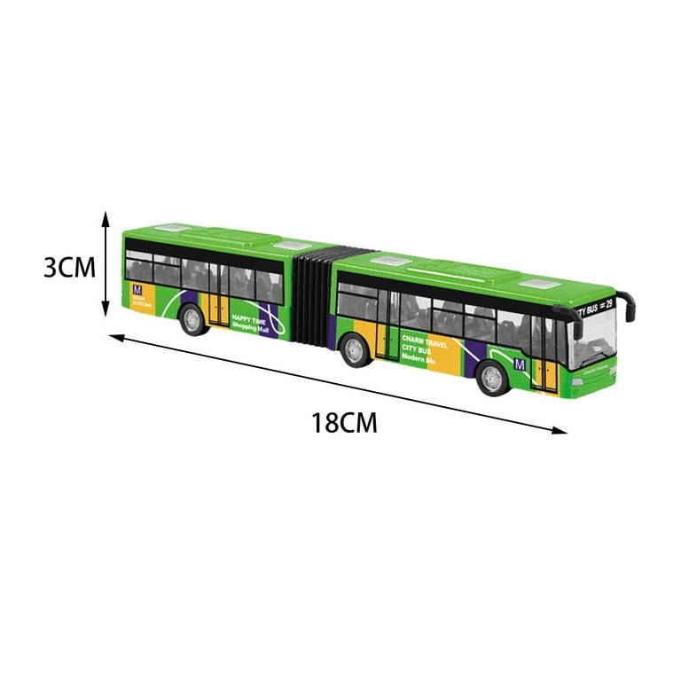 Simulation Transit Bus Model Pull Back Long Bus Model Decoration Collectibles Metal Diecast Bus Toy for Gifts Education Props green Walmart