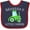 Navy and Red, variant on Inktastic Grandpa's Little Farmer Green Tractor Boys or Girls Baby Bib