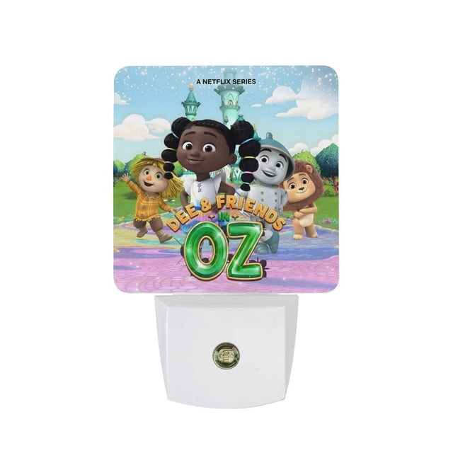 Dee y Amigos en Oz Luz nocturna LED con sensor de anochecer a amanecer para dormitorio, baño, pasillo, escaleras - Lámpara LED nocturna de enchufe, 0.5W - 1 pieza