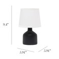 thumbnail image 3 of Simple Designs LT2080-BLK Mini Bocksbeutal Ceramic Table Lamp, Black, 3 of 6