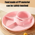 thumbnail image 6 of Unbreakable Divided Plates for adults,4-Compartment Plates, Lightweight Reusable Dinnerware Portion Control Plastic （Pink）, 6 of 6