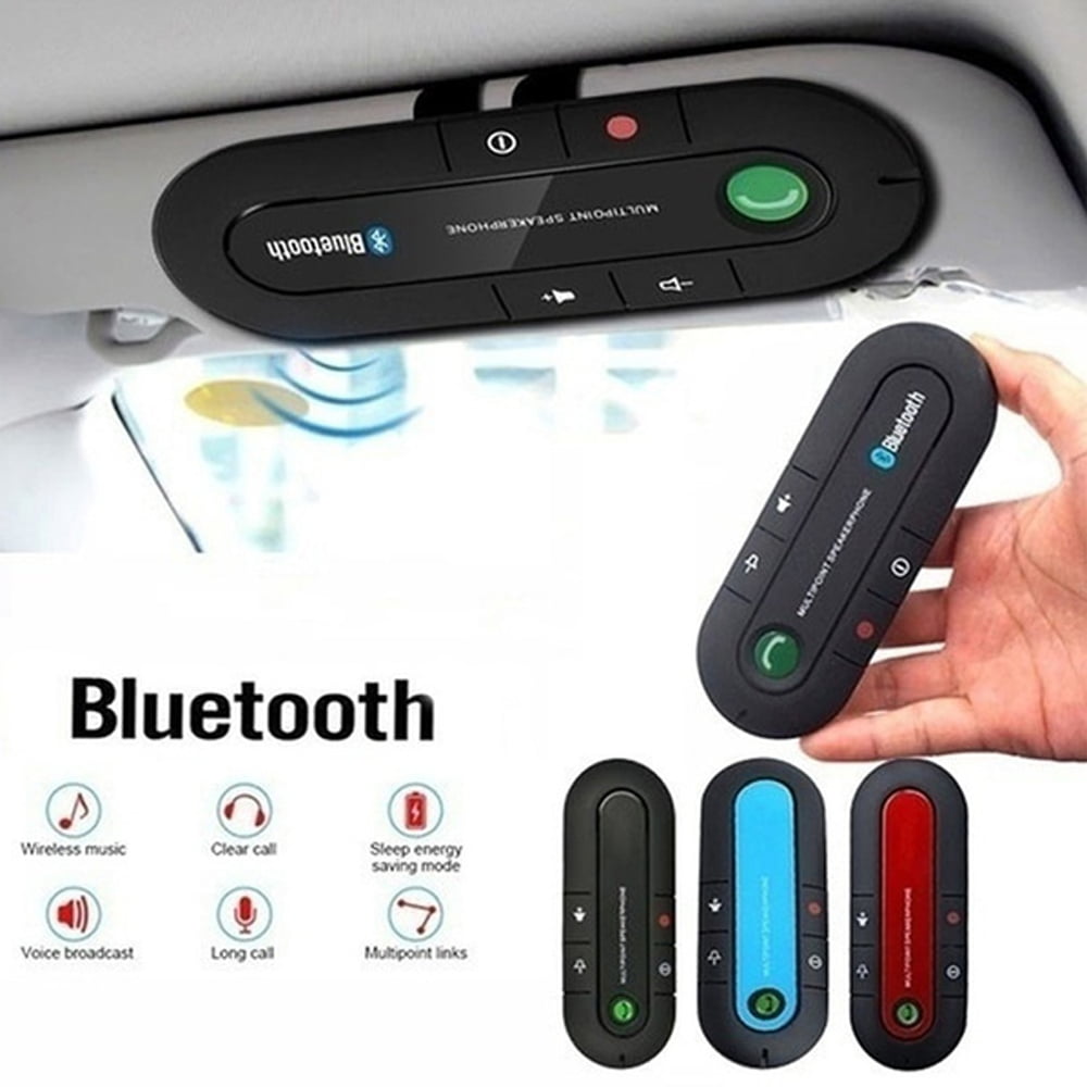 Wireless Bluetooth Handsfree Car Kit Speaker Phone Visor Clip for iPhone Android 