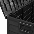 thumbnail image 2 of POWANLI 75gal 280L Outdoor Garden Plastic Storage Deck Box, Garden Storage Box, Waterproof , Throw Pillows, Toys, Lockable, Garden Tools and Pool-Supplies (Black), 2 of 9