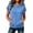 Blue04, variant on Womens T Shirts Solid Crew Neck Short Sleeve Sweatshirt, Loose Casual No-Hood Pullover Top with Front Kangaroo Pocket Cute Tops for Women