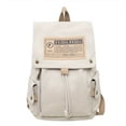 thumbnail image 5 of 1pc Simple Solid Color Flap Backpack, Canvas College School Student Backpack, Unisex Travel Backpack For Men & Women Laptop Bag, 5 of 5