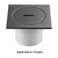 thumbnail image 2 of Naiovety Los insertos de piso de ducha de acero inoxidable para 50 tuberías evitan obstrucciones y olores aplicables a 50 Juegos de accesorios de baño tubo gris 10×10cm 70, 2 of 6
