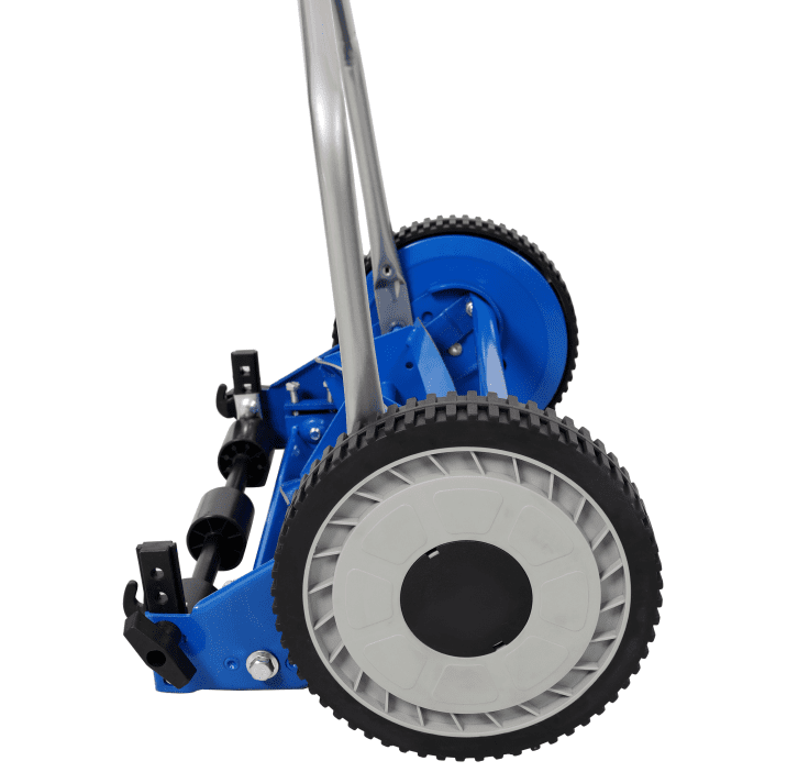 14in Blue Push Reel Lawn Mower - Eco Friendly Manual Grass Cutter