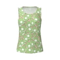 thumbnail image 4 of Xecao Cute Frog2 print women's scoop neck, loose-fit workout tank tops for the gym., 4 of 9