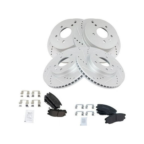 Front and Rear Brake Pad and Rotor Kit - Compatible with 2008 - 2010 Saturn Vue 2009