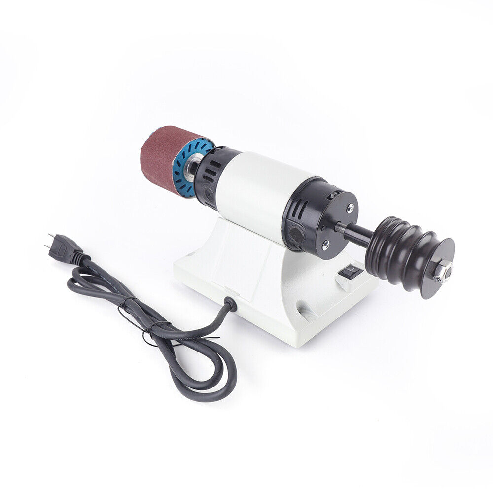 White 350W Leather Polishing Machine, Leather Burnishing Machine, Edge Grinding Machine  Leather Burnishing Machine