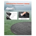 thumbnail image 3 of Outdoor Patio Dining Table 47 inch Round Metal Bistro Table, Steel Slatted Tabletop, Umbrella Hole, All-Weather Furniture for Garden, Lawn, Black, 3 of 9