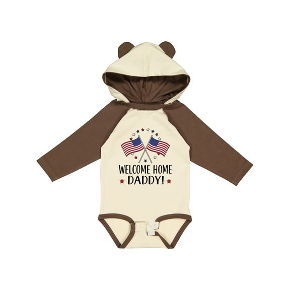 Inktastic Military Homecoming Welcome Home Daddy Boys or Girls Long Sleeve Baby Bodysuit