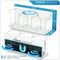 thumbnail image 5 of Sorbus Magnetic Cup Holder Organizer– 3-Cup Water Bottle & Tumbler Rack for Fridge, Wall, or Oven – Adjustable Mount with Adhesive or Screws – White, 5 of 11