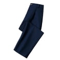 thumbnail image 7 of CYRBOKO Boys' Dress Pants, Button Back-to-School Casual Solid Color Uniform Pants Navy Size 3-4 T, 7 of 7