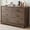 Walnut, variant on CHITOOMA 6 Drawer Fluted Dresser for Bedroom, Modern Wooden Long Dresser, Storage Cabine Chest of Drawers for Living Room Hallway, Walnut