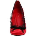 thumbnail image 5 of Ellie Shoes E-406-Doll 4" Heel Satin Womens Pump with Velvet Bow. 11 / Red, 5 of 7