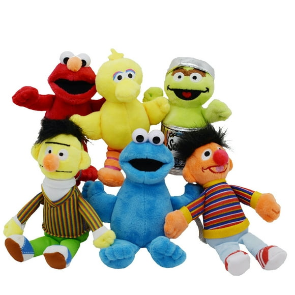 Set de muñecos de peluche Sesame Street Elmo, 16 cm, 6 unidades