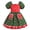 Green, variant on IDOPIP Toddler Baby Girls Christmas Dress Short Puff Sleeve Printed Smocked Skater Dress