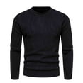 thumbnail image 2 of Fesfesfes Sweater for Men Fashion Fall And Winter Sweater Pullover Bottom Knit Color Blocking Sweater Crewneck Holiday, 2 of 8