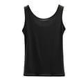thumbnail image 5 of Conairie Womens Workout Tank Tops Scoop Neck Sleeveless Slim Fitted Ribbed Knit Basic Blouses Solid Color Summer Casual Tee Black L, 5 of 6