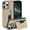 Khaki, variant on For Apple IPhone 17e / 16e Wallet Case Ultra-Slim Profile Vintage Leather Texture, Wallet For Women Men Card Holder Magnetic Clasp Kickstand Folio Case,Pink,For iPhone 17e / 16e