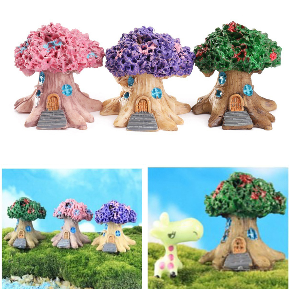 3Pcs Mini Dollhouse Bonsai Craft Garden Ornament For Plant Pots Fairy Garden 3Pcs Mini Dollhouse Bonsai Craft Garden Ornament For Plant Pots Fairy Garden