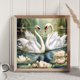 thumbnail image 4 of Pintura de diamante 5D DIY Kit de cisne de taladro redondo completo decoración del hogar 30x30cm, 4 of 9