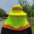 thumbnail image 5 of Unisex High Visibility Reflective Work Safety Sun Hat with Neck Flap Wide Brim Boonie UV Protection Bucket Cap, 5 of 6