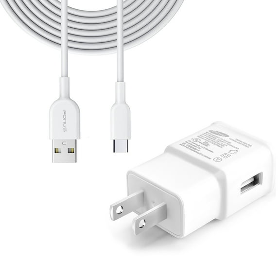 Type-C Fast Home Charger for Samsung Galaxy S24 Ultra/Plus - 6ft USB Cable Quick Power Adapter Travel