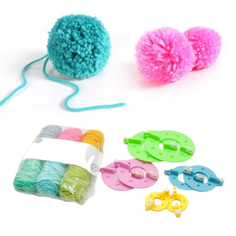 Pompom Makers, 4 Sizes Maker Fluff Ball Wool Yarn 