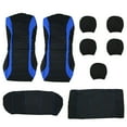 thumbnail image 1 of LOVIVER 9pcs Blue Car SUV 5-Seats Seat Cover Polyester Front+Rear Cover Protector, 1 of 8