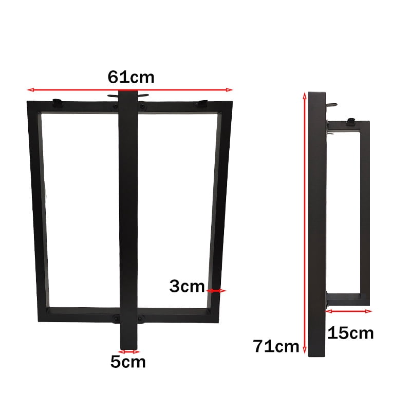 Heavy Duty Metal Table Legs 28 Inch by 24 Inch T Shape Industrial Desk Legs for Dining Table Office Desk Computer Table and Workbench Black 2 Pack