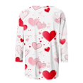 thumbnail image 5 of GA WEIHUA Clearance,2025 Valentine's Day Shirts Women Comfy 3/4 Sleeve T Shirts Cute Love Heart Graphic Tees Blouses(White,L), 5 of 5