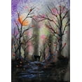 thumbnail image 2 of Wickstrom, Martin 24x32 White Modern Wood Framed Museum Art Print Titled - Black Cat In Forest, 2 of 4