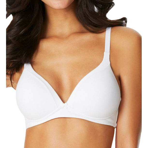 Women's Warner's RN0141A Invisible Bliss Cotton Wirefree Bra with Lift  (White 36A) 