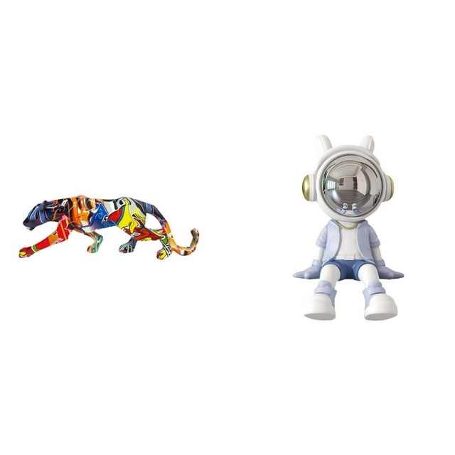Escultura de caminando, figura decorativa de resina para escritorio. Adorno único para estante o escritorio, ideal para regalar o decorar e