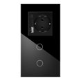 thumbnail image 5 of 16A Wall Power Socket Touch Sensor Switch Europe Russia Spain Germany Crystal Glass Panel Home Impro, 5 of 5